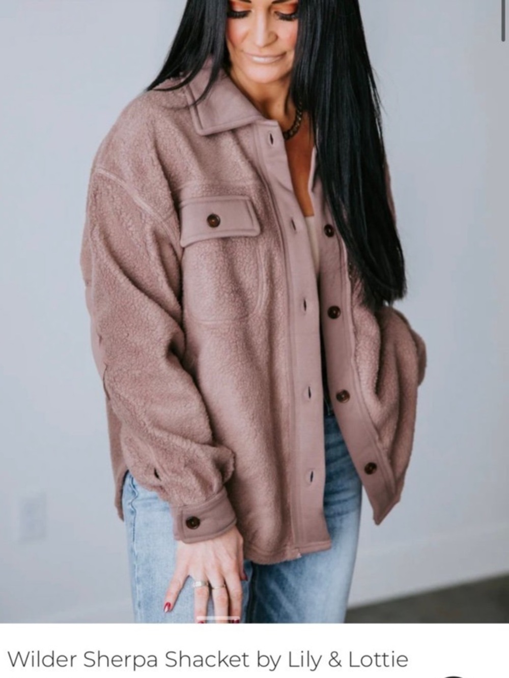 Wilder Sherpa Shacket by Lily & Lottie